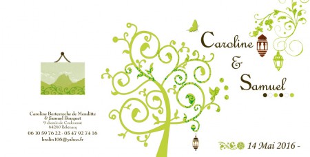 Faire part de mariage recto